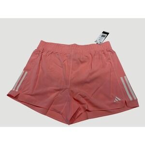 Adidas Own the Run Shorts Womens Large 4 inch Semi Pink Spark  NEW